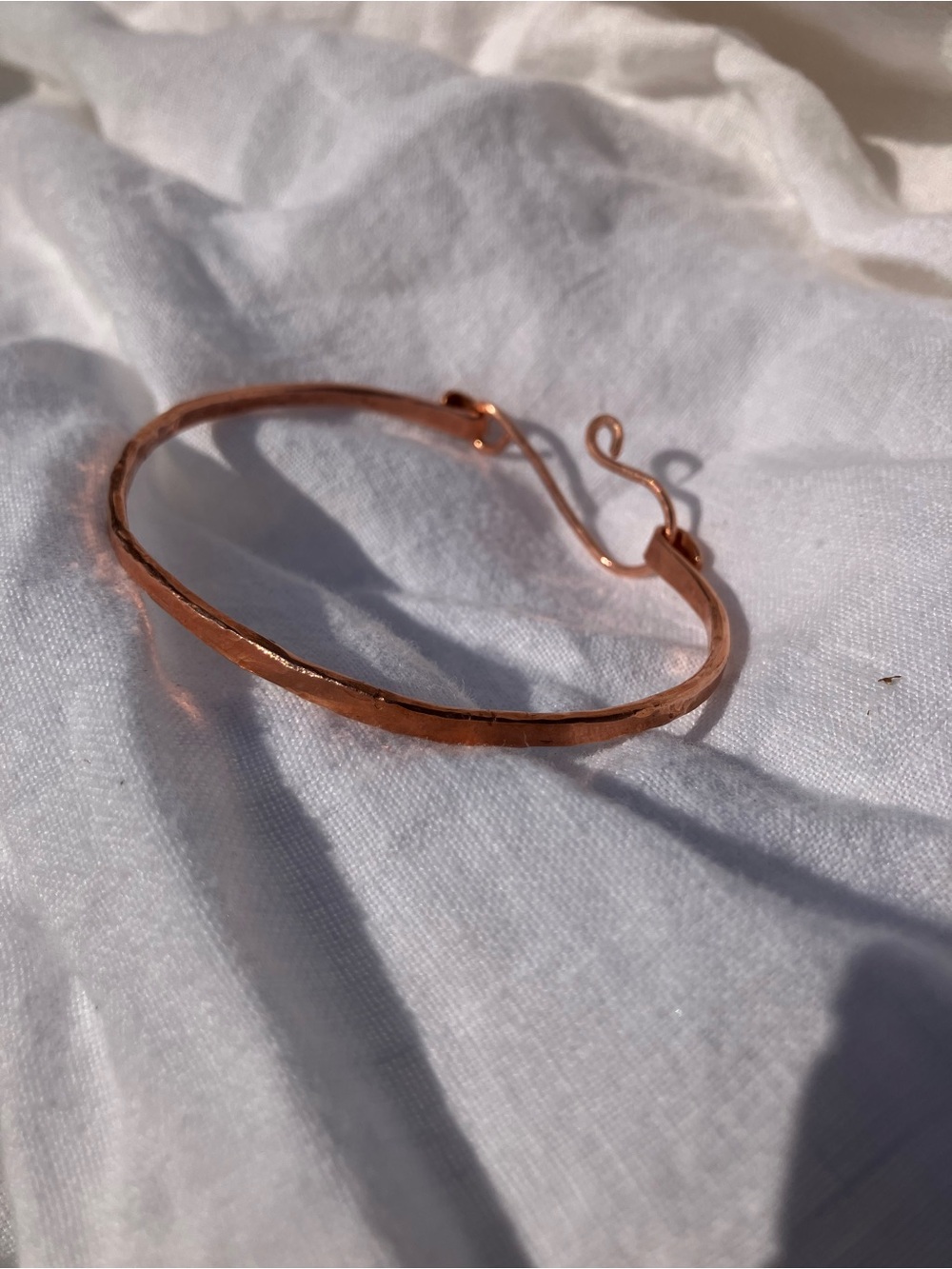 Women’s Hand Crafted Hammered Copper Bangle Bracelet